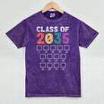Class Of 2035 Graduation Check List Mineral Wash Tshirts Mineral Purple