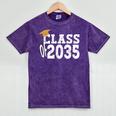 Class Of 2035 Grow With Me Boy Girl First Day Of Graduation Mineral Wash Tshirts Mineral Purple