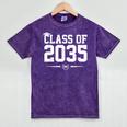 Class Of 2035 Grow With Me Graduation First Day Of School Mineral Wash Tshirts Mineral Purple