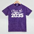 Class Of 2035 Kid To Adult Future Years Graduation Keepsake Mineral Wash Tshirts Mineral Purple