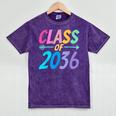 Class Of 2036 First Day Kindergarten Grow With Me Graduation Mineral Wash Tshirts Mineral Purple