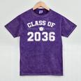 Class Of 2036 Grow With Me First Day Of School Graduation Mineral Wash Tshirts Mineral Purple