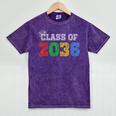 Class Of 2036 Grow With Me Graduation First Day Of School Mineral Wash Tshirts Mineral Purple