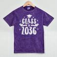 Class Of 2036 Last First Day Of School Graduation Men Women Mineral Wash Tshirts Mineral Purple