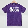 Class Of 2036 Shirt Women Men Kids Senior Graduation 2036 Mineral Wash Tshirts Mineral Purple