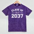 Class Of 2037 Grow With Me Graduation First Day Kindergarten Mineral Wash Tshirts Mineral Purple