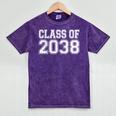 Class Of 2038 First Day Of Pre-k Graduation 2038 Preschool Mineral Wash Tshirts Mineral Purple