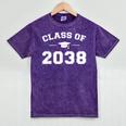 Class Of 2038 Grow Together First Day Of School Graduation Mineral Wash Tshirts Mineral Purple