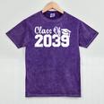 Class Of 2039 Senior 2039 Kindergarten To Graduation Mineral Wash Tshirts Mineral Purple