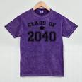 Class Of 2040 Grow With Me Graduation First Day Of School Mineral Wash Tshirts Mineral Purple