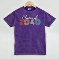 Class Of 2040 Senior Graduate 2040 Graduation Mineral Wash Tshirts Mineral Purple