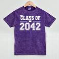 Class Of 2042 Grow With Me First Day Of School Graduation Mineral Wash Tshirts Mineral Purple