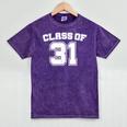 Class Of 31 2031 School Tee Shirt Graduation Class Party Mineral Wash Tshirts Mineral Purple