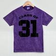 Class Of 31 Date High School Kindergarten Graduation Shirt Mineral Wash Tshirts Mineral Purple