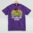 Class Of Dinosaur Apparel 2022 Graduation Graduate Dino Boy Mineral Wash Tshirts Mineral Purple