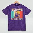 I Like Coffee And Maybe 3 People Introvert Anti-Social Mineral Wash Tshirts Mineral Purple