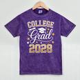 College Grad Class Of 2028 Senior Graduate Graduation 2028 Mineral Wash Tshirts Mineral Purple