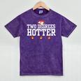College Masters Degree Graduation Two Degrees Hotter Mineral Wash Tshirts Mineral Purple