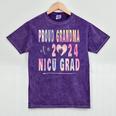 Colorful Proud Grandma 2024 NICU Graduate Baby Graduation Mineral Wash Tshirts Mineral Purple