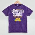 Computer Science Degree Graduation Senior Celebration Grad Mineral Wash Tshirts Mineral Purple