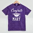 Congrats 2018 Mary College High School Graduation Mineral Wash Tshirts Mineral Purple