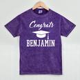 Congrats Benjamin College High School Graduation Mineral Wash Tshirts Mineral Purple