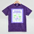 Cool Fun Cute Proud Introvert Cat Character For Men Women Mineral Wash Tshirts Mineral Purple