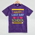 Cool Stylish Happy Last Day Of School Shirt Graduation Mineral Wash Tshirts Mineral Purple
