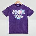 Coquette Senior-Class Of 2026 Preppy Graduation Graduate Mineral Wash Tshirts Mineral Purple