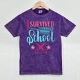 Cosmetology Graduation Tee I Survived Cosmetology School Mineral Wash Tshirts Mineral Purple