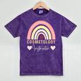 Cosmetology Instructor Cosmetologist Graduation Rainbow Mineral Wash Tshirts Mineral Purple