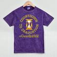 Countdown To Graduation Hourglass Senior Class Of 2022 Mineral Wash Tshirts Mineral Purple