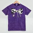 Cow Print Bow And Stethoscope Nurse RN Graduation Coquette Mineral Wash Tshirts Mineral Purple