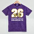 Criminal Justice Graduate Graduated Class Of 2026 Graduation Premium Mineral Wash Tshirts Mineral Purple