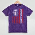 Criminal Justice Major College Student Graduate Graduation Mineral Wash Tshirts Mineral Purple