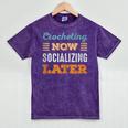 Crocheting Now Minimal Socializing Introvert Vintage Mineral Wash Tshirts Mineral Purple