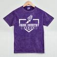 Cross Country Senior Night XC Senior 2026 Graduation 3 Mineral Wash Tshirts Mineral Purple