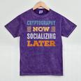 Cryptography Now Minimal Socializing Introvert Vintage Mineral Wash Tshirts Mineral Purple