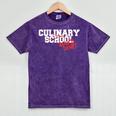 Culinary School Graduation Class Of 2018 Mineral Wash Tshirts Mineral Purple