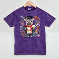 Cute Graduation Zebra Holding Diploma T Shirt Mineral Wash Tshirts Mineral Purple
