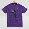 Dabbing Graduate Zebra Team Mascot Graduation Senior Shirt Mineral Wash Tshirts Mineral Purple
