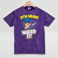 Dabbing Graduation Boy 8th Grade Class Of 2021 Mineral Wash Tshirts Mineral Purple