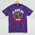 Dabbing Graduation Class Of 2018 Women Mineral Wash Tshirts Mineral Purple