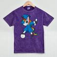 Dabbing Graduation Class 2023 Unicorn Volleyball Mineral Wash Tshirts Mineral Purple