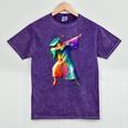 Dabbing Graduation Women Mineral Wash Tshirts Mineral Purple