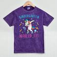 Dabbing Kindergarten Unicorn Graduation Class 2021 Nailed It Mineral Wash Tshirts Mineral Purple