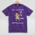 The Dabbing Llama Graduation Class Of 2018 T-Shirt Mineral Wash Tshirts Mineral Purple