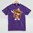 Dabbing Mexican Pizza Dance Food Lover Graduation Mineral Wash Tshirts Mineral Purple