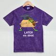 Dabbing Taco 6th Grade Graduation Shirt Sixth Grade Later Mineral Wash Tshirts Mineral Purple