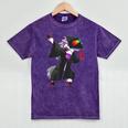 Dabbing Unicorn Cap And Gown Graduate 2021 Graduation Day Mineral Wash Tshirts Mineral Purple